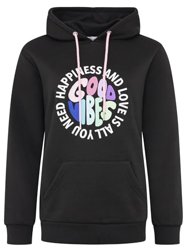 Zwillingsherz Damen Hoodie mit Kapuze – Kuscheliger Oversize Kapuzenpullover – Weicher Sweatshirt Pullover für Frauen Aufdruck – Stylischer Look für Frühling, Herbst & Winter – Loungewear Good Vibes von Zwillingsherz