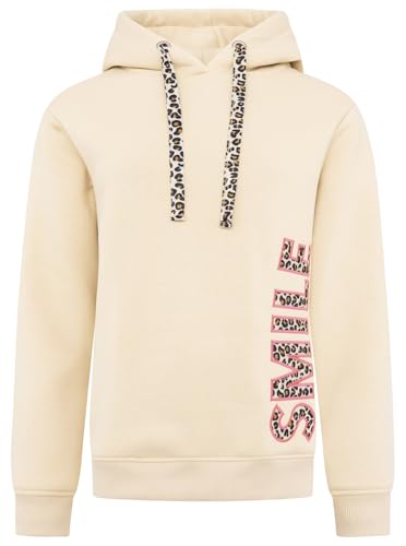 Zwillingsherz Damen Hoodie mit Kapuze – Kuscheliger Oversize Kapuzenpullover – Weicher Sweatshirt Pullover für Frauen Aufdruck – Stylischer Look für Frühling, Herbst & Winter – Loungewear Leo Smile von Zwillingsherz