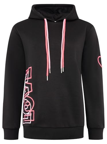 Zwillingsherz Damen Hoodie mit Kapuze – Kuscheliger Oversize Kapuzenpullover – Weicher Sweatshirt Pullover für Frauen Aufdruck – Stylischer Look für Frühling, Herbst & Winter – Loungewear Mode Love von Zwillingsherz