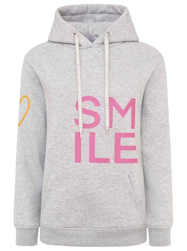 Zwillingsherz Damen Hoodie mit Kapuze – Kuscheliger Oversize Kapuzenpullover – Weicher Sweatshirt Pullover für Frauen Aufdruck – Stylischer Look für Frühling, Herbst & Winter – Loungewear Mode Smile von Zwillingsherz