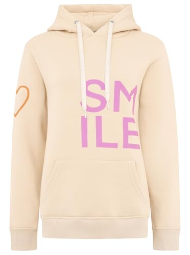 Zwillingsherz Damen Hoodie mit Kapuze – Kuscheliger Oversize Kapuzenpullover – Weicher Sweatshirt Pullover für Frauen Aufdruck – Stylischer Look für Frühling, Herbst & Winter – Loungewear Mode Smile von Zwillingsherz