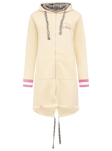 Zwillingsherz Damen Hoodiemantel, Sweatjacke mit Kapuze, Maritim Design, Langarm, Regular Fit (DE/NL/SE/PL, Alphanumerisch, M, Regular, Regular, Beige Wild) von Zwillingsherz