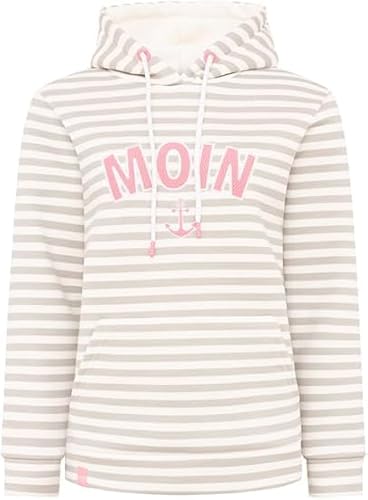 Zwillingsherz Damen Pullover Hoodie Sweatshirt Pulli Hoody mit Kapuze Damenbekleidung Herbst Übergangspullover Moin Hoodie Kapuzenpullover Wintermode Frauen Gr. 2XL von Zwillingsherz