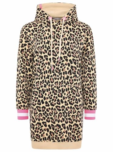 Zwillingsherz Damen Sweatkleid, Hoodiekleid Langarm (DE/NL/SE/PL, Alphanumerisch, XL, Regular, Regular, Leo) von Zwillingsherz