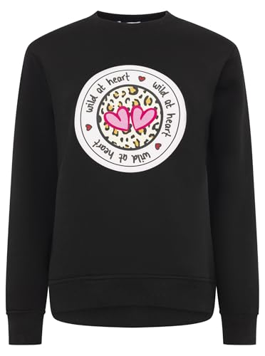 Zwillingsherz Damen Sweatshirt – Langer bequemer Pullover aus Baumwolle - Frauen Damenpullover Loungewear Mode - Freizeitpullover Casual Damen - Damen Sweater Frühling Herbst Winter Leo Herzen von Zwillingsherz