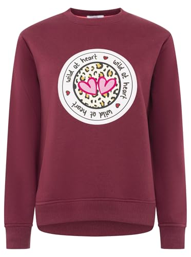 Zwillingsherz Damen Sweatshirt – Langer bequemer Pullover aus Baumwolle - Frauen Damenpullover Loungewear Mode - Freizeitpullover Casual Damen - Damen Sweater Frühling Herbst Winter Leo Herzen von Zwillingsherz