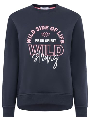 Zwillingsherz Damen Sweatshirt – Langer bequemer Pullover aus Baumwolle - Frauen Damenpullover Loungewear Mode - Freizeitpullover Casual Damen - Sweater Frühling Herbst Winter Neon Aufdruck von Zwillingsherz