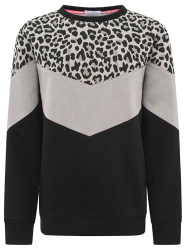 Zwillingsherz Damen Sweatshirt – Langer bequemer Pullover aus Baumwolle - Frauen Damenpullover Loungewear Mode - Freizeitpullover Casual - Damen Sweater Frühling Herbst Winter Leo Blockstreifen von Zwillingsherz