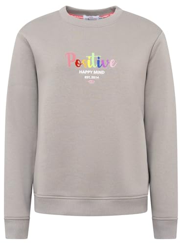 Zwillingsherz Damen Sweatshirt – Langer bequemer Pullover aus Baumwolle - Frauen Damenpullover Loungewear Mode - Freizeitpullover Casual - Damen Sweater Frühling Herbst Winter Regenbogen Schrift von Zwillingsherz
