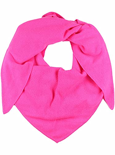 Zwillingsherz Dreieckstuch Stola Schal aus 100% Kaschmir für Damen Mädchen Jungen Kinder - Hochwertiges Cashmere Halstuch im Uni Design - Umschlagtuch - Damenschal für Frühling Herbst Winter - neon p von Zwillingsherz