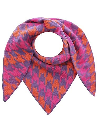 Zwillingsherz Dreieckstuch Stola Schal mit Kaschmir und Wolle für Damen - Hochwertiges Cashmere Halstuch Hahnentritt Muster - Damenschal Herbst Winter von Zwillingsherz