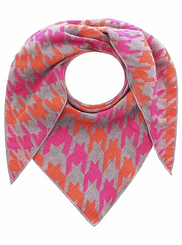 Zwillingsherz Dreieckstuch Stola Schal mit Kaschmir und Wolle für Damen - Hochwertiges Cashmere Halstuch Hahnentritt Muster - Damenschal Herbst Winter von Zwillingsherz