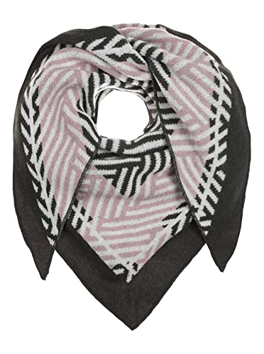 Zwillingsherz Dreieckstuch Stola Schal mit Kaschmir und Wolle für Damen Mädchen - Hochwertiges Cashmere Halstuch im klassischen Streifen Motiv - Damenschal für Sommer Herbst Winter von Zwillingsherz