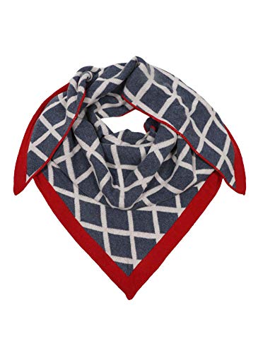 Zwillingsherz Dreieckstuch Stola Schal mit Kaschmir und Wolle für Damen Mädchen Jungen Kinder - Hochwertiges Cashmere Halstuch im Karo Muster Motiv - Damenschal für Sommer Herbst Winter von Zwillingsherz