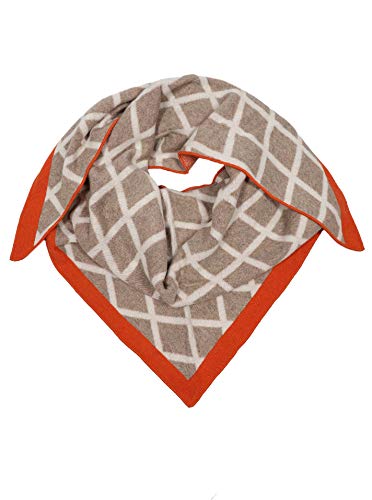 Zwillingsherz Dreieckstuch Stola Schal mit Kaschmir und Wolle für Damen Mädchen Jungen Kinder - Hochwertiges Cashmere Halstuch im Karo Muster Motiv - Damenschal für Sommer Herbst Winter von Zwillingsherz