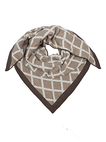 Zwillingsherz Dreieckstuch Stola Schal mit Kaschmir und Wolle für Damen Mädchen Jungen Kinder - Hochwertiges Cashmere Halstuch im Karo Muster Motiv - Damenschal für Sommer Herbst Winter von Zwillingsherz