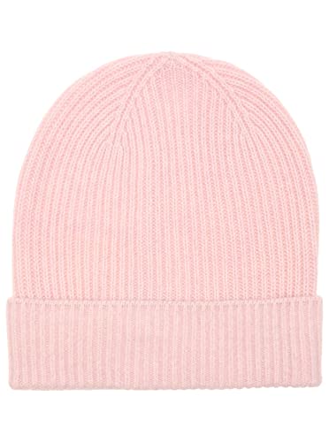 Zwillingsherz Grobstrick-Wintermütze aus 100% Kaschmir - Hochwertige Strickmütze für Damen - Hat - Unisex – One Size – Cashmere – warm & weich im Frühjahr Herbst & Winter - Rose von Zwillingsherz