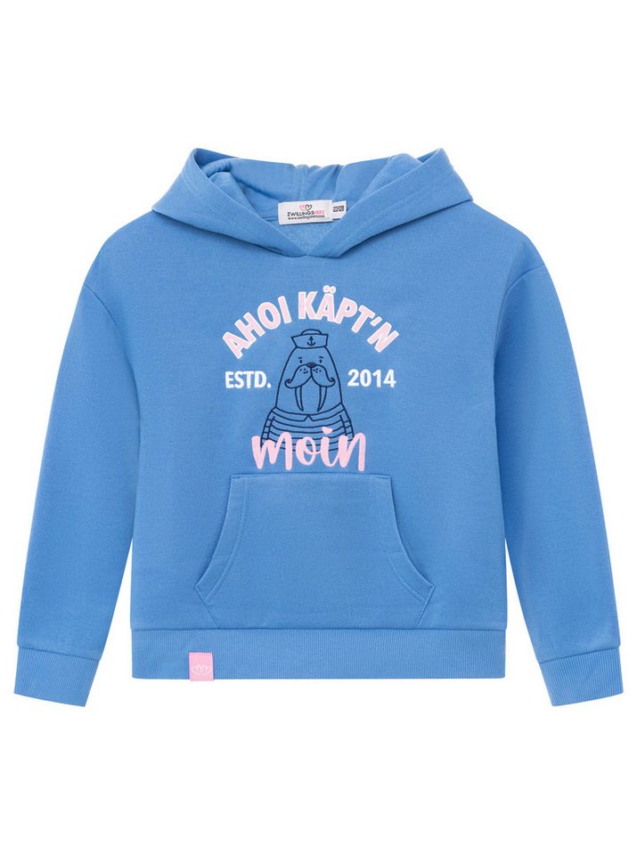 Zwillingsherz Hoodie "Ahoi Käpt´n" Mini-Me,mit süßem Seehund mit Kapitänsmütze und Schriftzug von Zwillingsherz