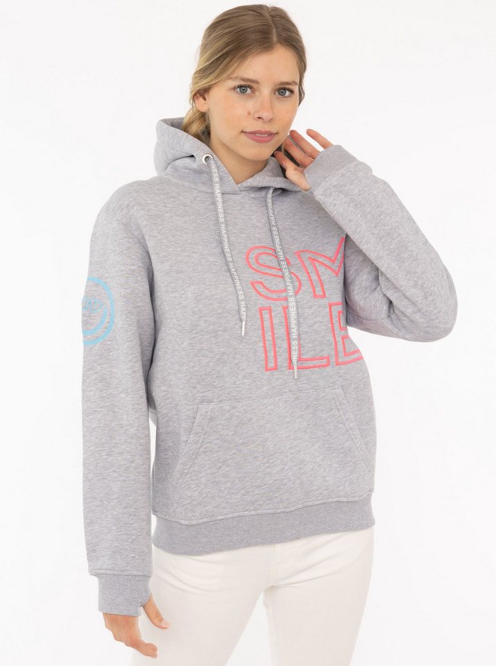 Zwillingsherz Hoodie "Alissa 2.0" mit SMILE Stickerei vorne und hinten von Zwillingsherz