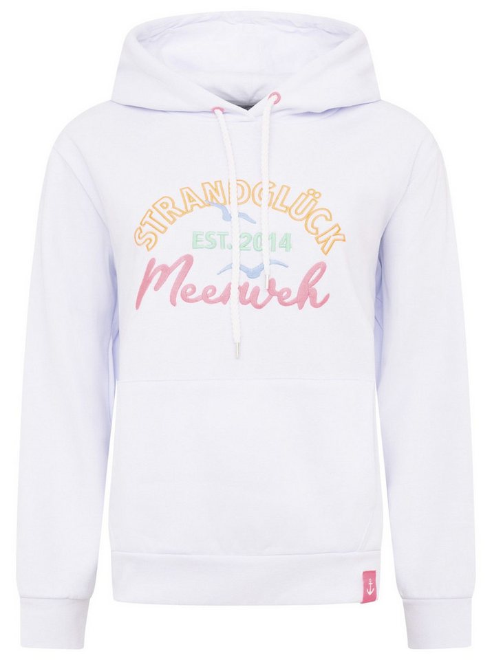 Zwillingsherz Hoodie "Moin Strandglück" Fronttaschen, innen mit Fleece, Kapuze, Stickerei von Zwillingsherz