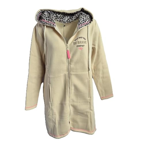 Zwillingsherz Hoodiemantel Mantel Sweatjacke Damen Modell Be Brave Everyday Langarm Gr. S/M von Zwillingsherz