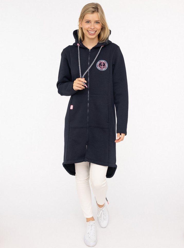 Zwillingsherz Jerseymantel "Meeresglück" mit großem Motiv am Rücken von Zwillingsherz