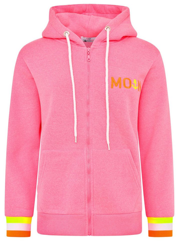 Zwillingsherz Kapuzensweatjacke Hoodiejacke Moin" Mit Kapuze von Zwillingsherz