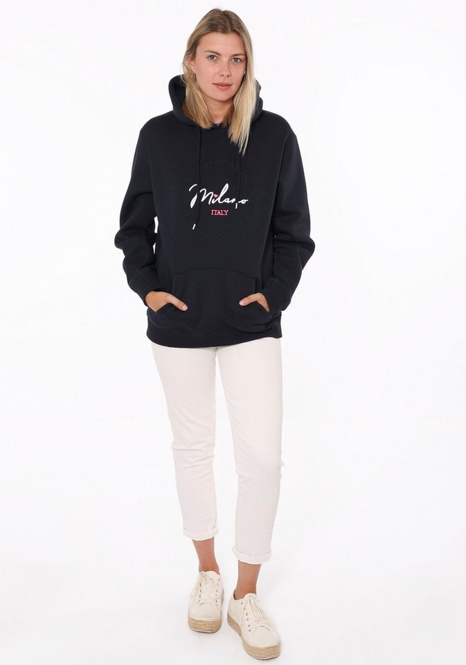 Zwillingsherz Kapuzensweatshirt mit "Amore"-Schriftzug und Herzchen am Rücken von Zwillingsherz