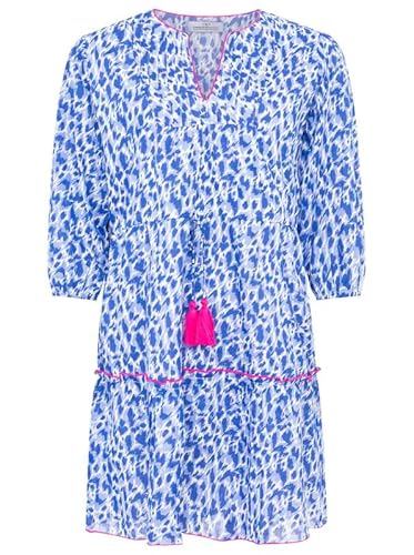 Zwillingsherz Kleid Sommerkleid Damen leicht und luftig Strandkleid Damen Sommer, Tunikakleid Damen, Hemdblusenkleid, Blusenkleid Tunika Kleid Ibiza Style Größe S von Zwillingsherz