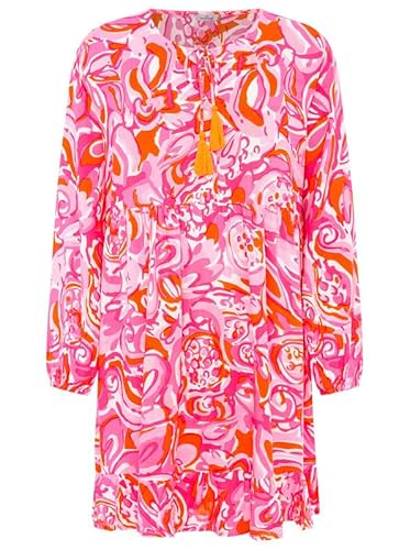 Zwillingsherz Kleid Sommerkleid Damen leicht und luftig Strandkleid Damen Sommer, Tunikakleid Damen, Hemdblusenkleid, Blusenkleid Tunika Kleid Ibiza Style Größe S/M von Zwillingsherz