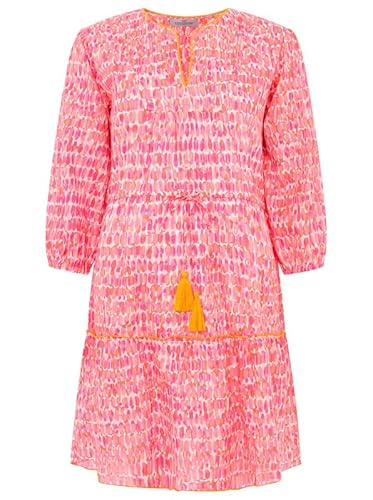 Zwillingsherz Kleid Sommerkleid Damen leicht und luftig Strandkleid Damen Sommer, Tunikakleid Damen, Hemdblusenkleid, Blusenkleid Tunika Kleid Ibiza Style Größe S von Zwillingsherz