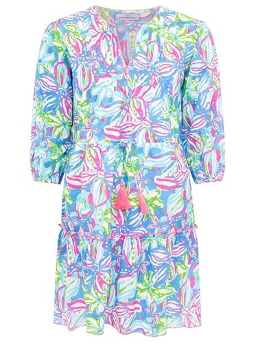 Zwillingsherz Kleid Sommerkleid Damen leicht und luftig Strandkleid Damen Sommer, Tunikakleid Damen, Hemdblusenkleid, Blusenkleid Tunika Kleid Ibiza Style Größe M von Zwillingsherz