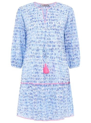 Zwillingsherz Kleid Sommerkleid Damen leicht und luftig Strandkleid Damen Sommer, Tunikakleid Damen, Hemdblusenkleid, Blusenkleid Tunika Kleid Ibiza Style Größe XL von Zwillingsherz