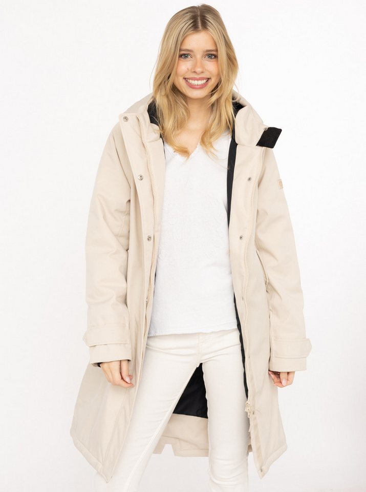 Zwillingsherz Kurzmantel "Keep Smiling" Kapuze, verdeckter Reißverschluss von Zwillingsherz