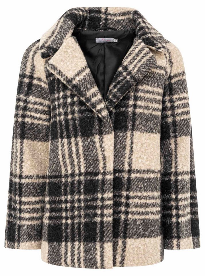Zwillingsherz Kurzmantel Zwillingsherz Mantel Oversize Karos von Zwillingsherz