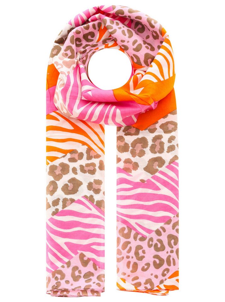 Zwillingsherz Modeschal "Leo Zebra Zickzack", mit besonderem farbenfrohem Muster von Zwillingsherz