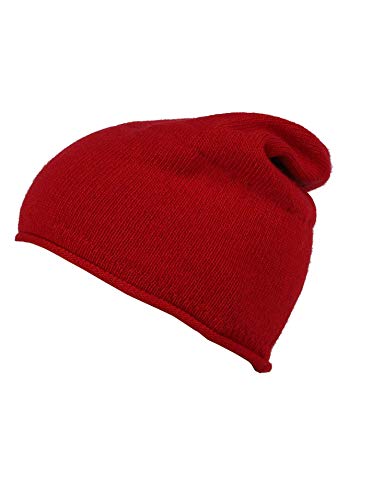 Zwillingsherz Mütze Beanie Slouch Kaschmir Damen Mädchen Uni - Hochwertige Cashmere Hat Kappe - Warme Haube mit weichem Fleece Frühling Herbst Winter von Zwillingsherz