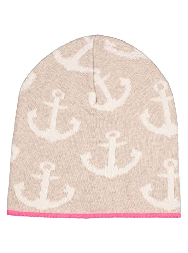 Zwillingsherz Mütze Beanie Slouch mit Kaschmir für Mädchen Jungen Kinder - Hochwertige Cashmere Cap Kappe im Anker Muster Motiv - Perfekt für Frühjahr Sommer Herbst Winter - Warme Haube von Zwillingsherz