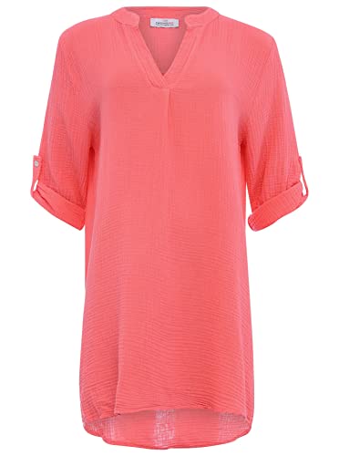 Zwillingsherz Musselin Longbluse aus 100% Baumwolle mit V-Ausschnitt – Hochwertige Tunika für Damen Frauen Mädchen - Sommerbluse Freizeitkleid Strandkleid - Locker luftig perfekt für Frühling Sommer Zwillingsherz Musselin Longbluse aus 100% Baumwolle mit V-Ausschnitt – Hochwertige Tunika für Damen Frauen Mädchen - Sommerbluse Freizeitkleid Strandkleid - Locker luftig perfekt für Frühling Sommer von Zwillingsherz