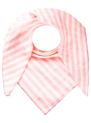 Zwillingsherz Musselin Viereckstuch Wolle Damen Mädchen - Hochwertiges Baumwoll-Halstuch mit Streifen – Damenschal Übergangsschal Sommerschal - Strick-Waren Weich Frühjahr Sommer Herbst von Zwillingsherz