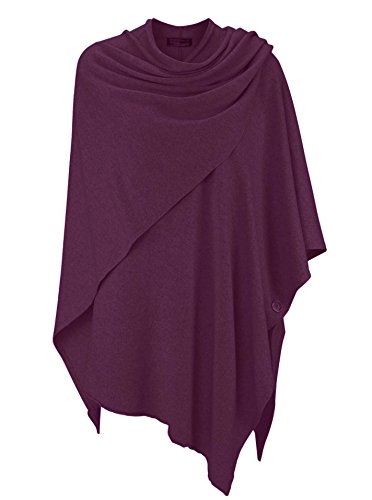 Zwillingsherz Poncho-Schal mit Kaschmir - Hochwertiges Cape für Damen - XXL Umhängetuch und Tunika mit Ärmel - Strick-Pullover - Sweatshirt - Stola für Sommer und Winter von Cashmere Dreams (pin) von Zwillingsherz