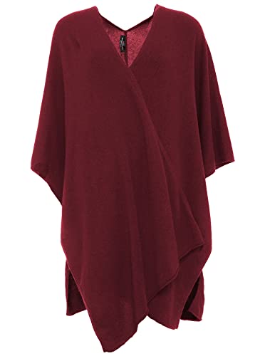 Zwillingsherz Poncho-Schal mit Kaschmir - Hochwertiges Cape für Damen - XXL Umhängetuch und Tunika mit Ärmel - Strick-Pullover - Sweatshirt - Stola für Sommer und Winter von Cashmere Dreams Weinr von Zwillingsherz