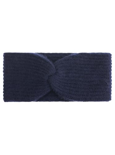 Zwillingsherz Rippen Stirnband aus 100% Kaschmir - Hochwertiges Grobstrick Kopfband Uni Design für Damen Frauen - Wolle - Ohrenschutz Haarband - Sport Freizeit warm weich - Frühjahr Herbst Winter von Zwillingsherz
