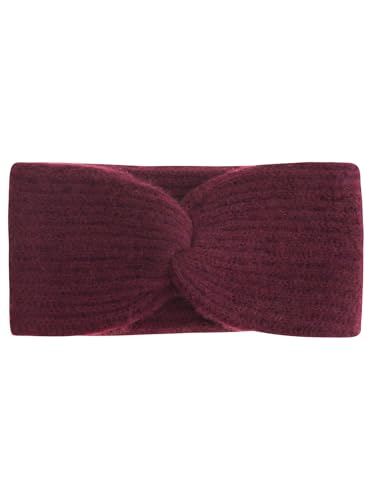 Zwillingsherz Rippen Stirnband aus 100% Kaschmir - Hochwertiges Grobstrick Kopfband Uni Design für Damen Frauen - Wolle - Ohrenschutz Haarband - Sport Freizeit warm weich - Frühjahr Herbst Winter von Zwillingsherz