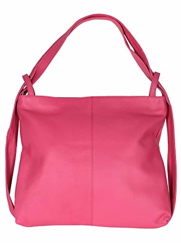 Zwillingsherz Rucksacktasche 100% Echtleder - Hochwertige 2 in 1 Rucksacktasche für Damen Frauen Mädchen – Groß und elegant - Schultertasche Rucksack von Zwillingsherz