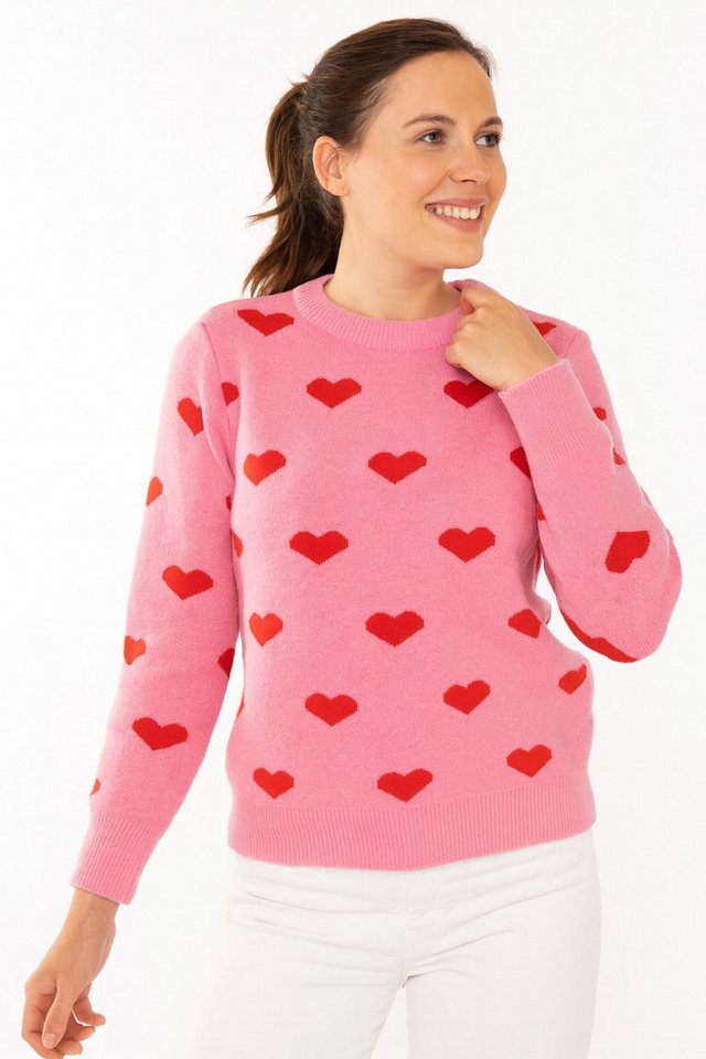 Zwillingsherz Rundhalspullover Strickpullover "Herz" von Zwillingsherz