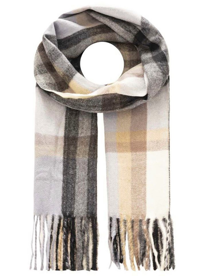 Zwillingsherz Schal "Kariert", mit Karo-Muster und Fransenabschlüssen von Zwillingsherz