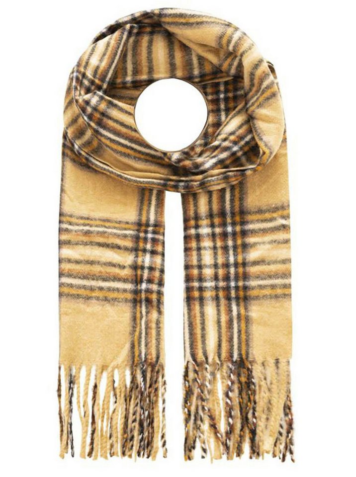 Zwillingsherz Schal "Kariert", mit Karo-Muster und Fransenabschlüssen von Zwillingsherz