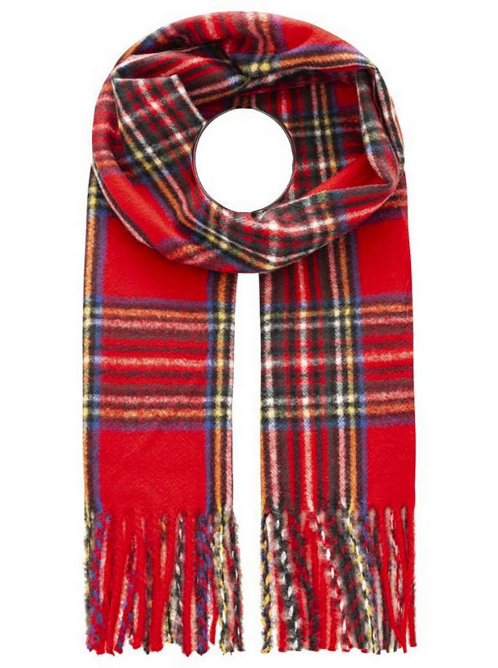 Zwillingsherz Schal "Kariert", mit Karo-Muster und Fransenabschlüssen von Zwillingsherz