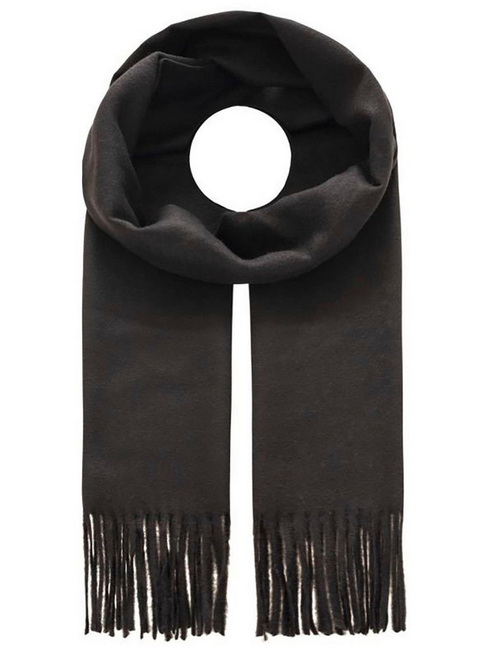 Zwillingsherz Schal "Wollmix Uni", mit Fransenabschluss von Zwillingsherz